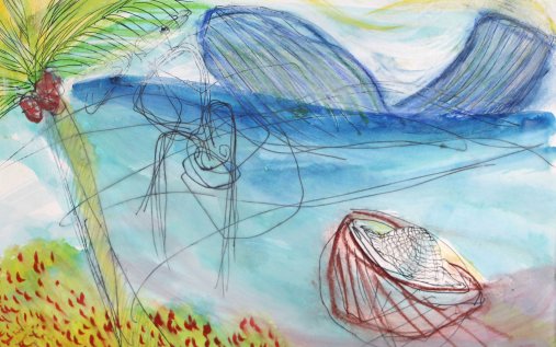 coconut and beach (c) Claudia Mang